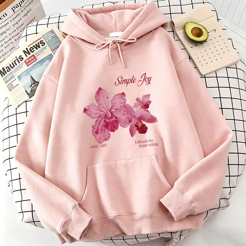 Plant Parent Hoodie - Moletom com Capuz Estampado Floral Harajuku: